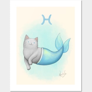 Zodiacat Pisces Posters and Art